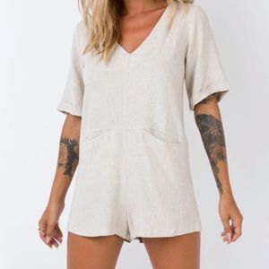 Princess Polly ZARA ROMPER NATURAL